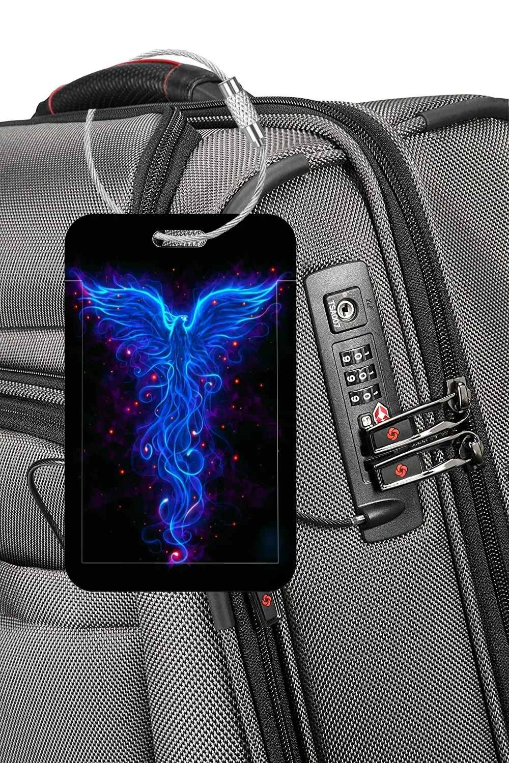 promotion étiquette de bagage professionnelle à motifs floraux artistiques pour voyage, pour femmes et hommes, étiquette d'adresse pour valise, étiquette nominative pour bagage de cabine, durable