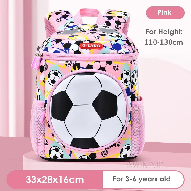 sacs d'école de football 3d pour garçons, sacs à dos d'école pour enfants de la maternelle, sac de voyage pour étudiants, pack pour enfants mochila infantil escolar