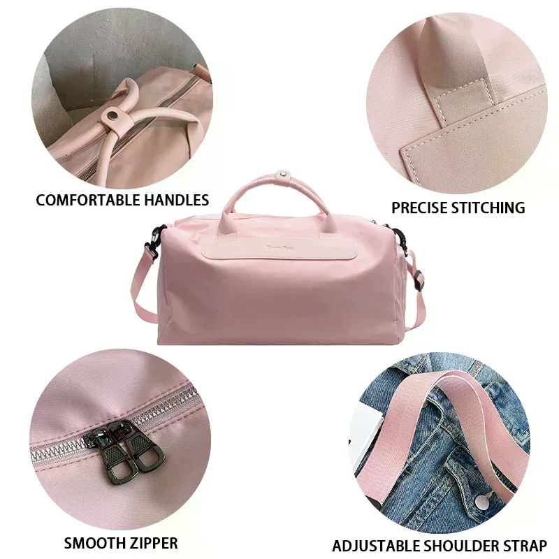 sac de yoga de gymnastique, sac de voyage multifonctionnel étanche de grande capacité pour femmes