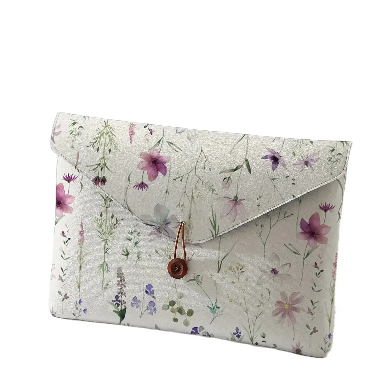 sac pour ordinateur portable à motif imprimé floral avec housse en tissu souple pour ordinateur portable, adapté au rangement à couverture souple pour ordinateur portable et au sac de rangement pour tablette