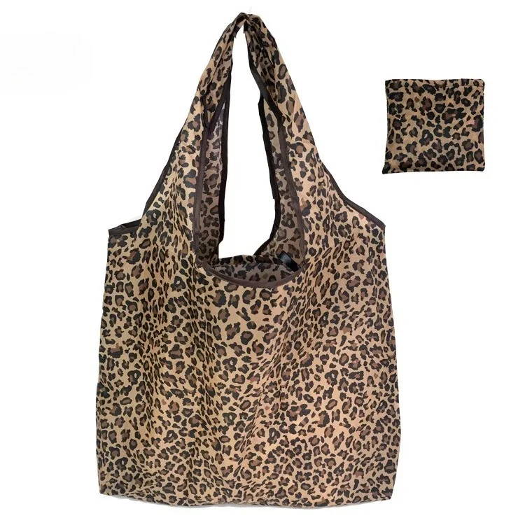 sacs écologiques pliables de poche de mode, sac d'épicerie réutilisable de grande capacité, fourre-tout pour dames, sac de voyage lavable de 50lb