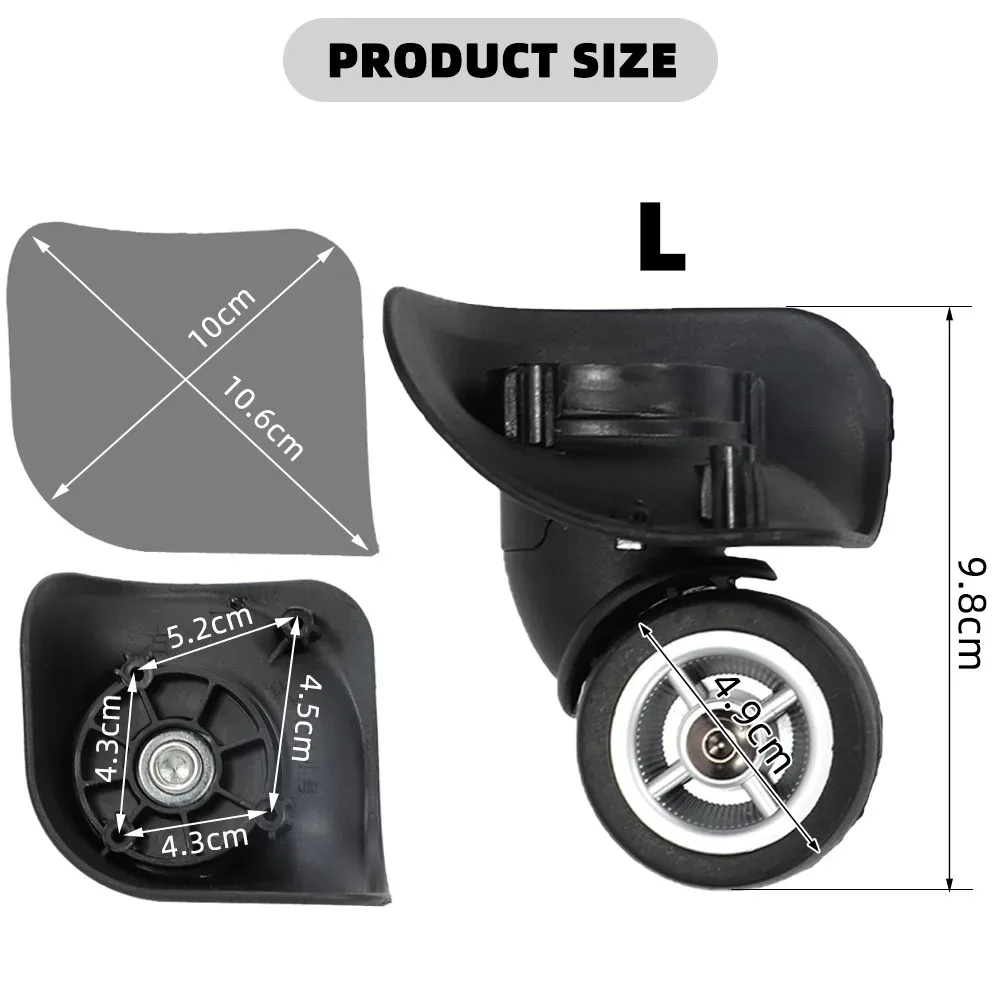 roues remplacement caoutchouc silencieuses vert noir rose marron doré blanc bleu remplacement valise voyage roulement central format unique usage pratique