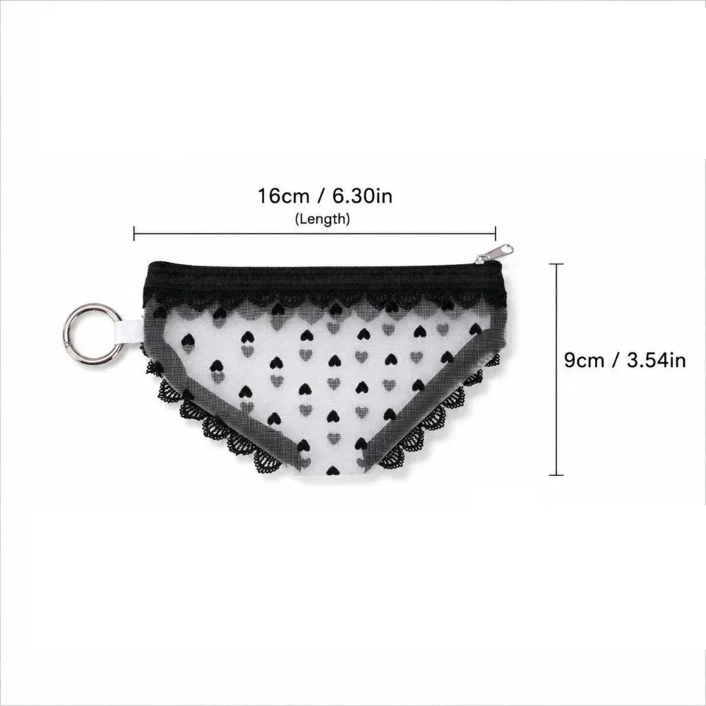 nouvelle trousse de toilette transparente en maille dentelle cœur y2k pour le maquillage et les cosmétiques, idéale pour les voyages
