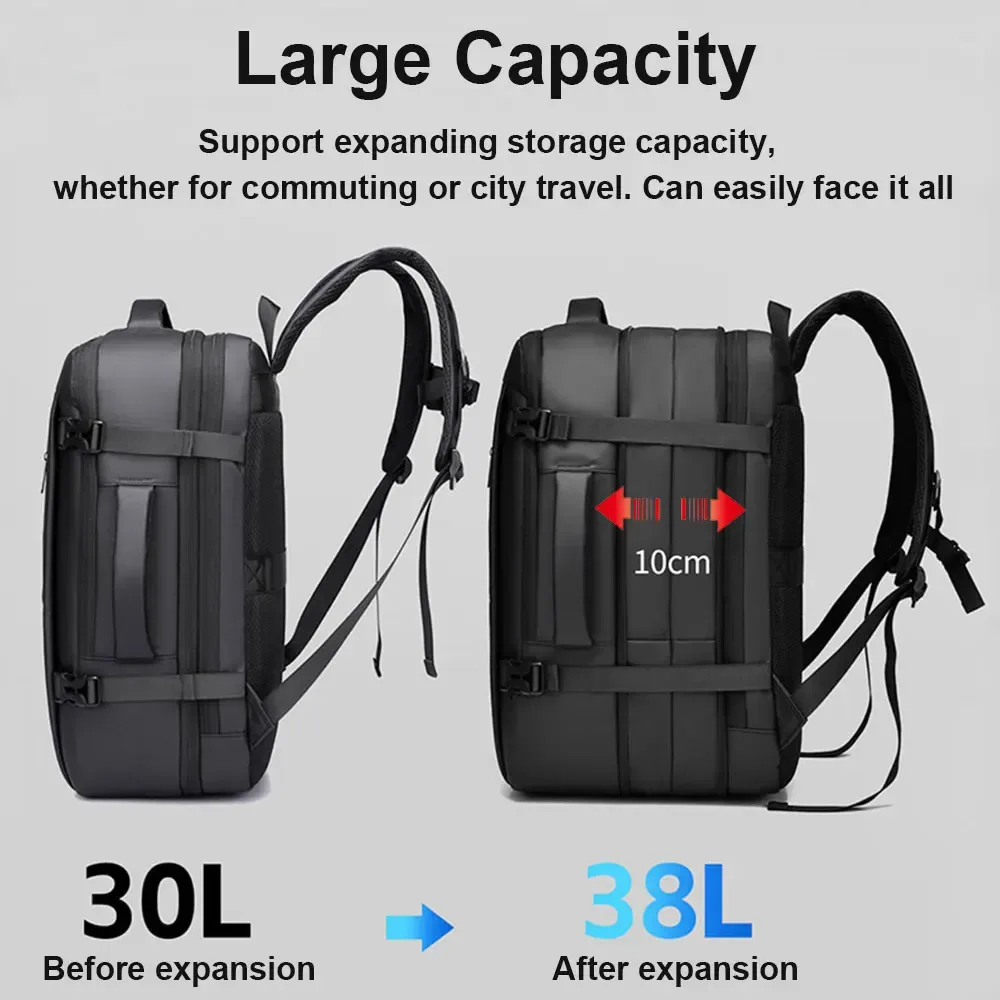 nouveau sac à dos pour homme de haute qualité, grande capacité, pour voyages d'affaires, multifonctionnel, extensible, pour ordinateur portable