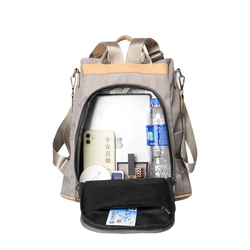 sac à dos antivol 3 en 1 de haute qualité pour femmes, sacs à bandoulière oxford imperméables, sacs d'école pour adolescentes, sac de voyage