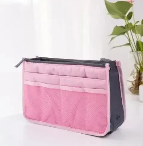 sac de rangement multifonctionnel à double fermeture éclair, grande capacité, pour maquillage et articles de toilette, sac de classification spacieux