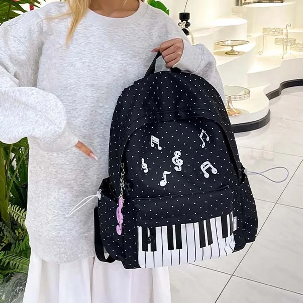 sac à dos pour piano en nylon, multi-poches, design léger, sac à dos pour clavier, résistant à l'usure, grande capacité, sac pour notes de musique, voyages de week-end