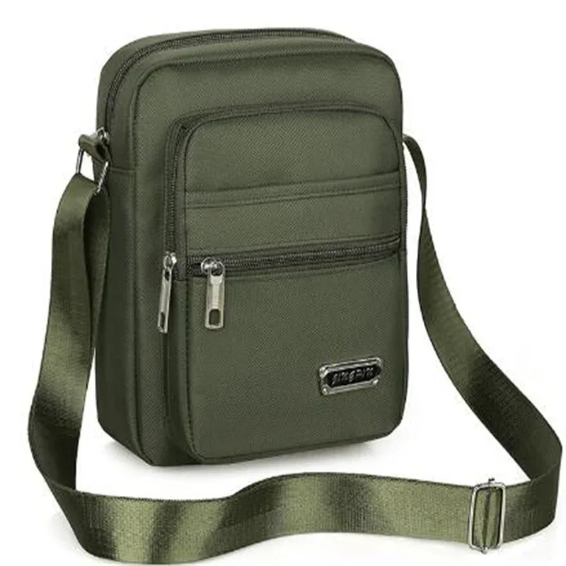 2025 hommes sac à bandoulière en nylon sac de messager décontracté en nylon poche à glissière sac à main mode fourre-tout voyage mâle sacs à bandoulière nouveau