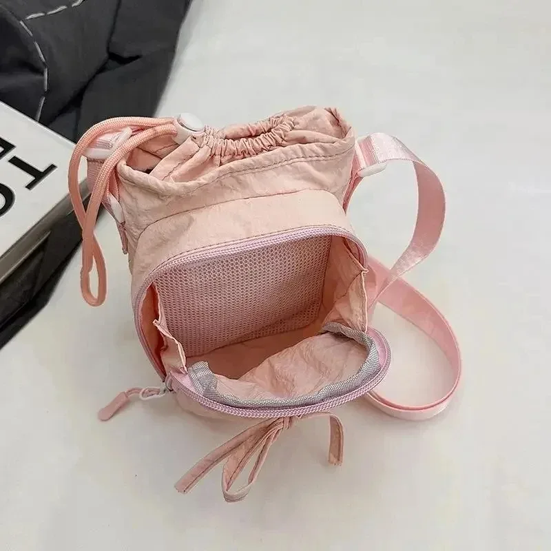 sac bandoulière pour femme avec petit nœud, pochette pour téléphone portable, sac à bandoulière unique, sac isotherme pour bouteille d'eau pour les trajets quotidiens