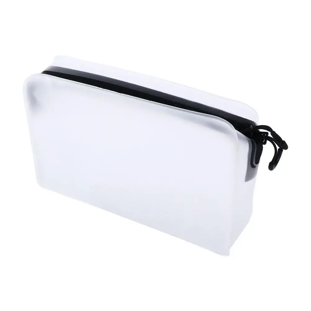 Sac de rangement pour salle de bain, trousse de toilette pour femme, sac de rangement pour maquillage en TPU, trousse de maquillage mate, sac à film souple, trousse à cosmétiques transparente