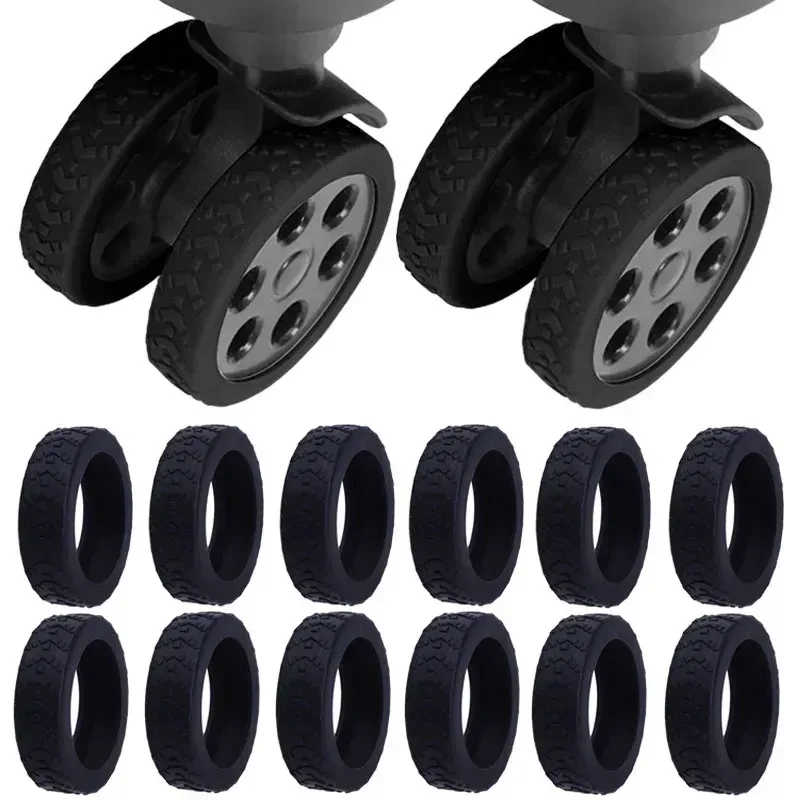 protecteur de roues en silicone pour bagages, réduit le bruit, couverture de roues de valise de voyage, texture épaisse, accessoires de bagages