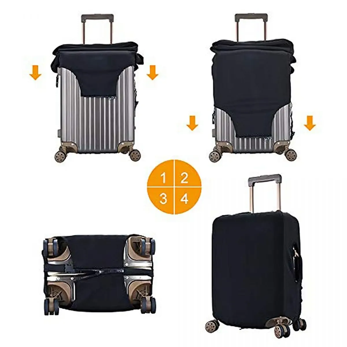 housse de bagage personnalisée sur mesure 18-32 pouces, protection de valise de voyage personnalisée, ajoutez votre photo, texte ou design, housses de bagage élastiques