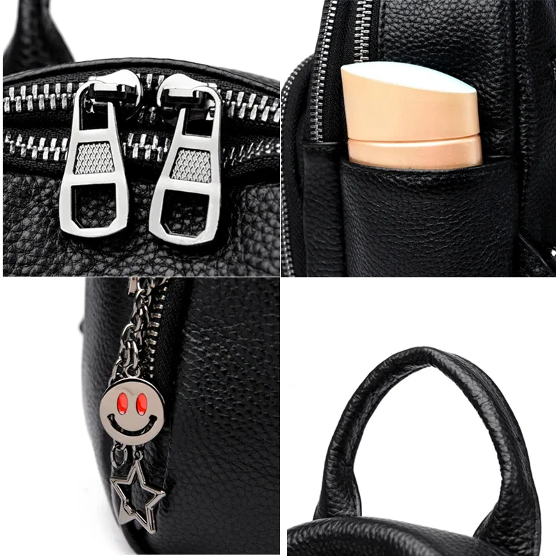 sac à dos en cuir véritable de haute qualité pour femmes, sac à dos de voyage de luxe pour dames, sac à bandoulière pour filles, sac d'école en cuir de vache, mochila
