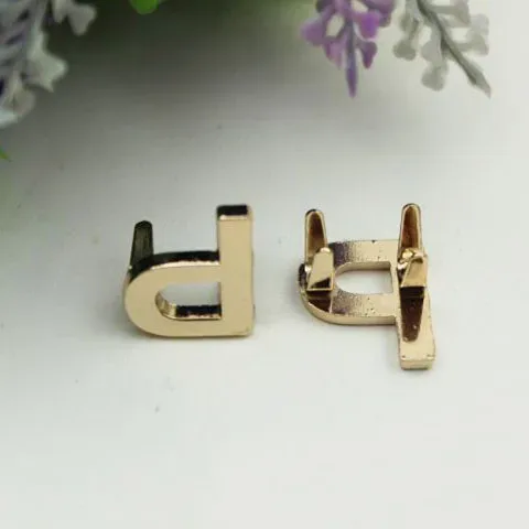 rivets métalliques anglais 26 lettres, 5 pièces, clous à griffes pour sacs, vêtements, chapeaux, décor en cuir, alphabets, artisanat fait à la main