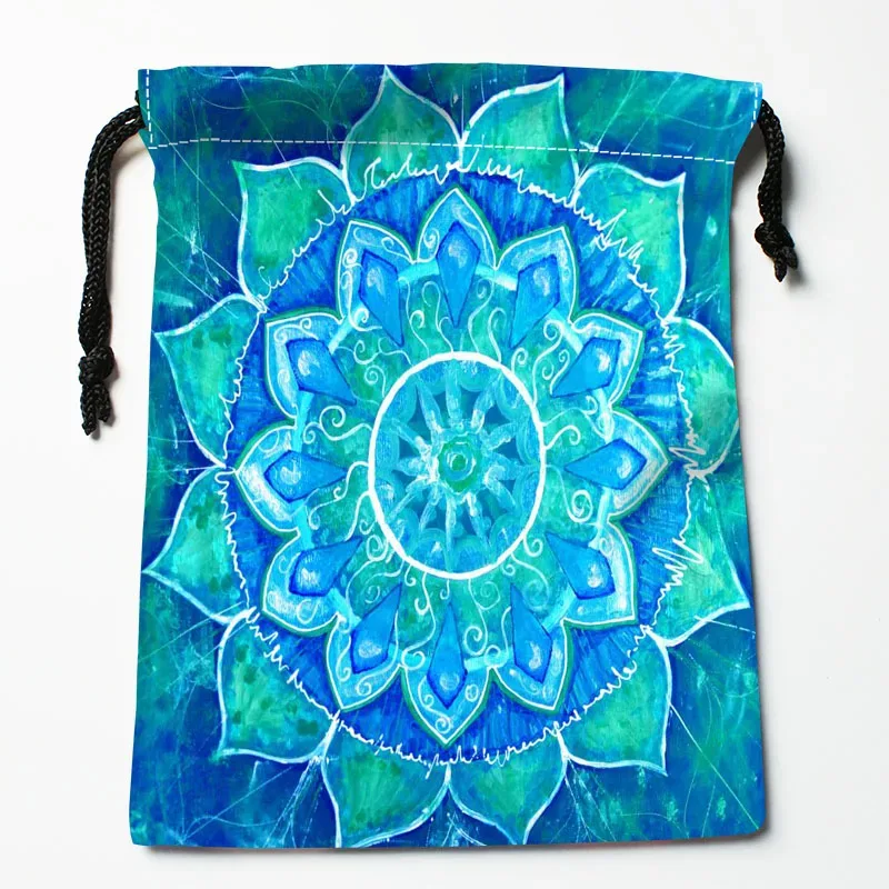 sacs à main à motif de mandala personnalisé, sacoches cadeaux imprimés, poudres de voyage, rangement de vêtements, trousse de maquillage, 18x22cm