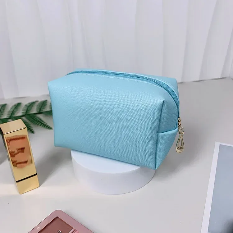 sac à cosmétiques de voyage en cuir pu pour femmes et filles, sac de maquillage, trousse de toilette, sac à main de rangement, poudres de maquillage