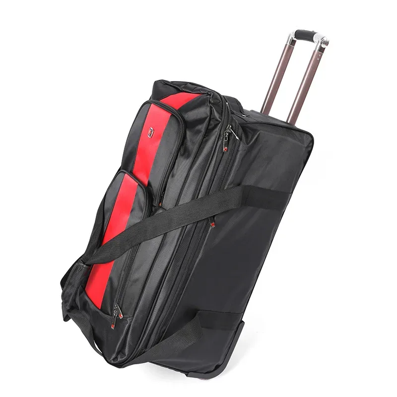 sacs de chariot à bagages roulants de grande capacité de 28/32 pouces avec roues sac polochon oxford étanche sac à roulettes valise de voyage