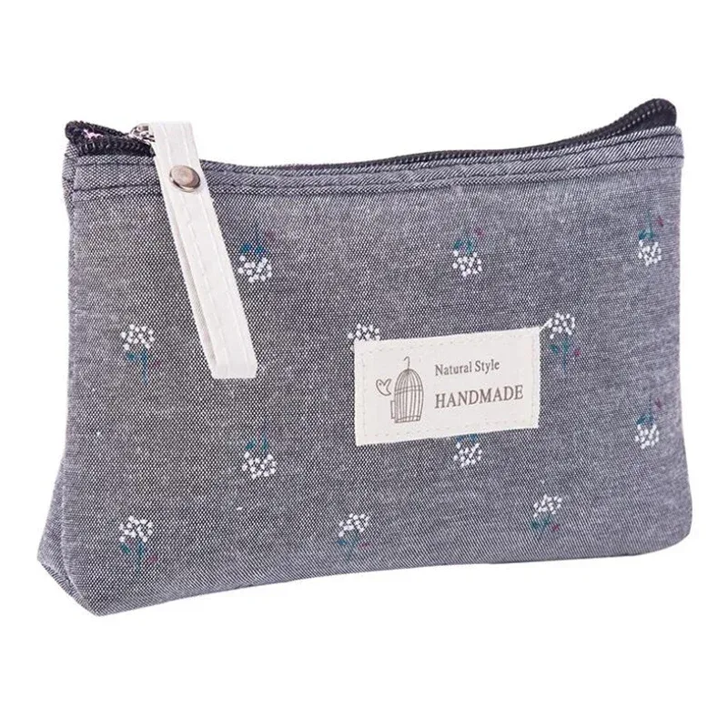 petit sac à cosmétiques floral pour femme, trousse de maquillage, sac à main de voyage, sacs de maquillage de lavage de toilette à fermeture éclair, sac à main en poudre