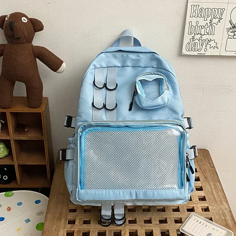sac d'école style collage pour adolescente itabag kawaii sac à dos transparent amour coeur jk sac à dos femmes nouveau 2026 pochette d'ordinateur