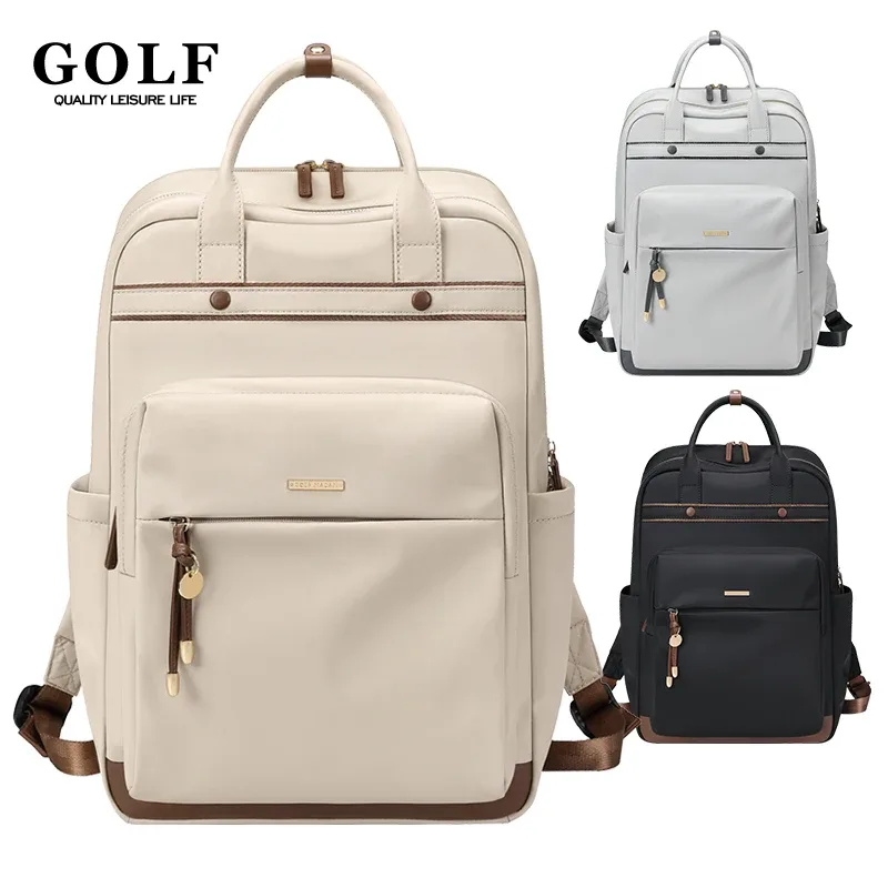 sacs à dos golf pour femmes, sac de voyage d'affaires, sacs à dos avec poignée, convient pour ordinateur portable 2024 pouces, mode oxford, 15.6