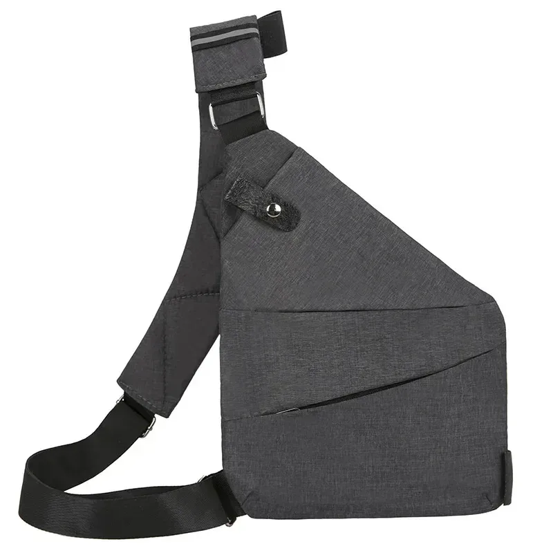 sac de poitrine simple pour homme, idéal pour les loisirs en plein air, sac bandoulière antivol pour le cyclisme, grande capacité, imperméable, sac à bandoulière, pochette pour téléphone