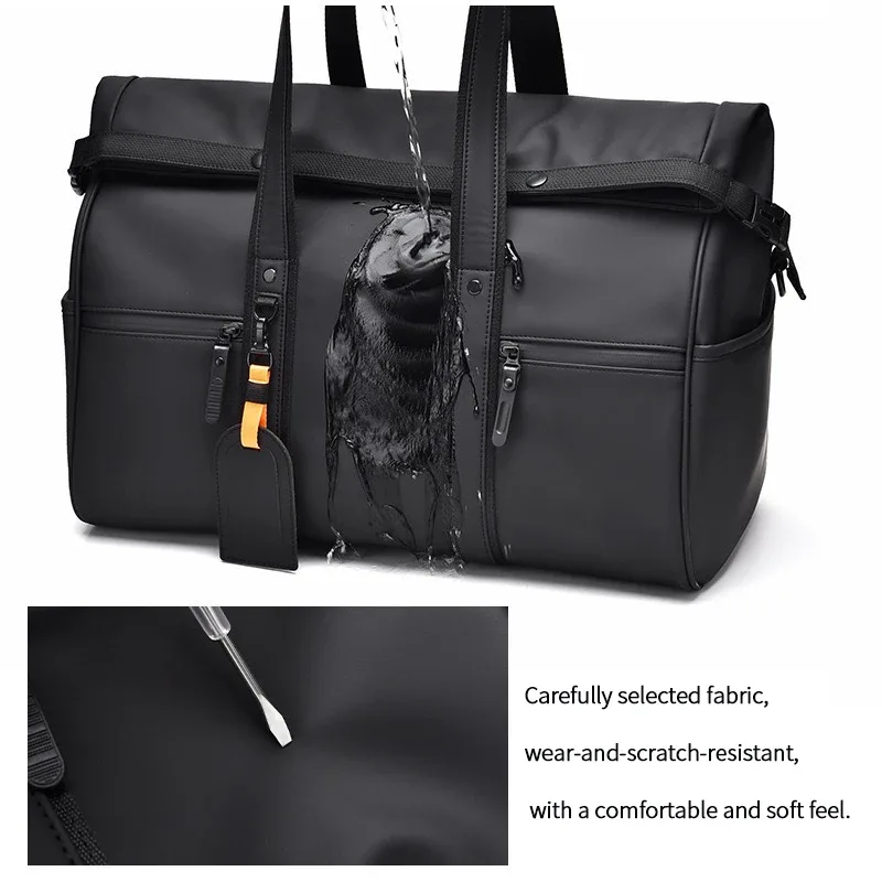 sac de voyage et de sport en tissu oxford, avec compartiment sec/humide séparé, sac à dos pour ordinateur portable 15,6 pouces, imperméable, pour fitness, natation, boxe, basketball, football