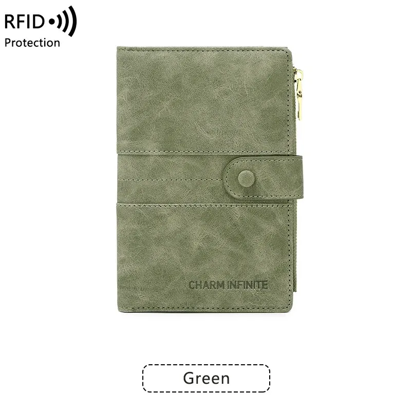 nouvelle pochette de passeport antivol rfid avec fermeture éclair, porte-documents multifonctionnel pour voyage