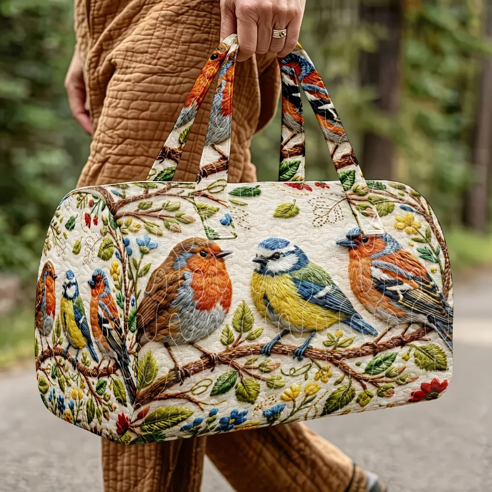grand sac en toile matelassée – sac de voyage matelassé en tissu 3d au style unique – sac de voyage pour les courts trajets.
