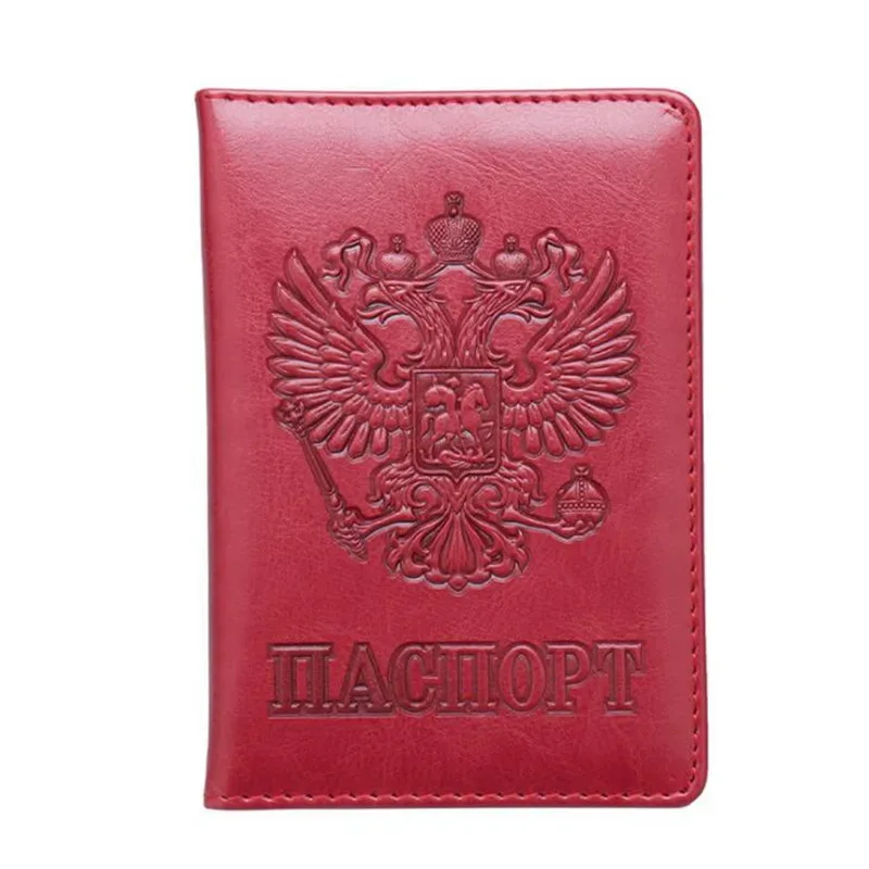 nouvelle couverture de passeport de haute qualité pour hommes et femmes, étui de passeport de voyage, couverture de documents de voyage russe, porte-passeport sim protecteur