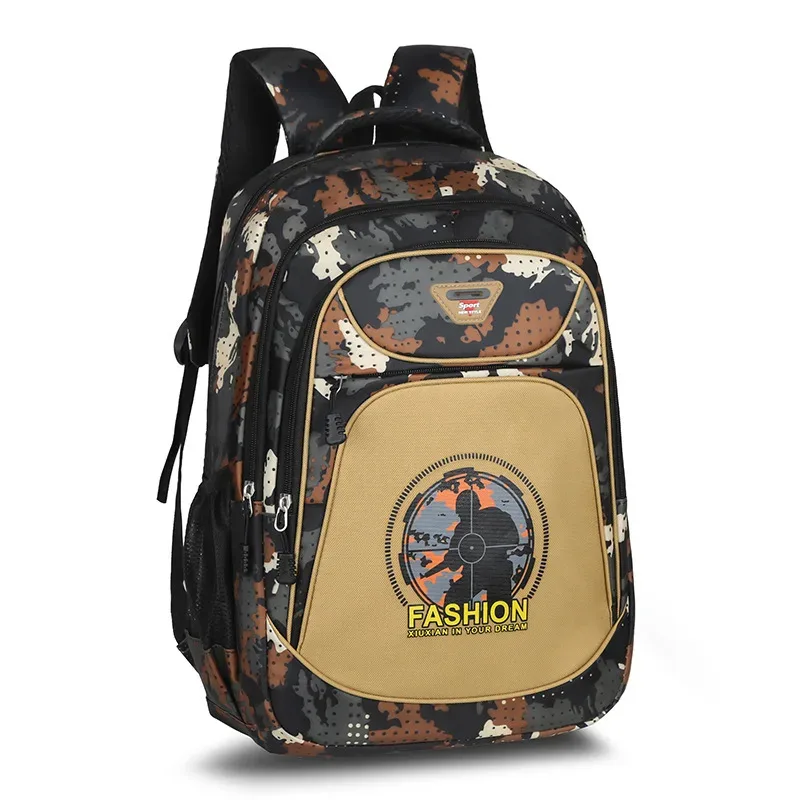 sac à dos d'école primaire pour garçons de la 3e à 6e années, grande capacité, léger, camouflage, colonne vertébrale, double épaule, en vente, 2026