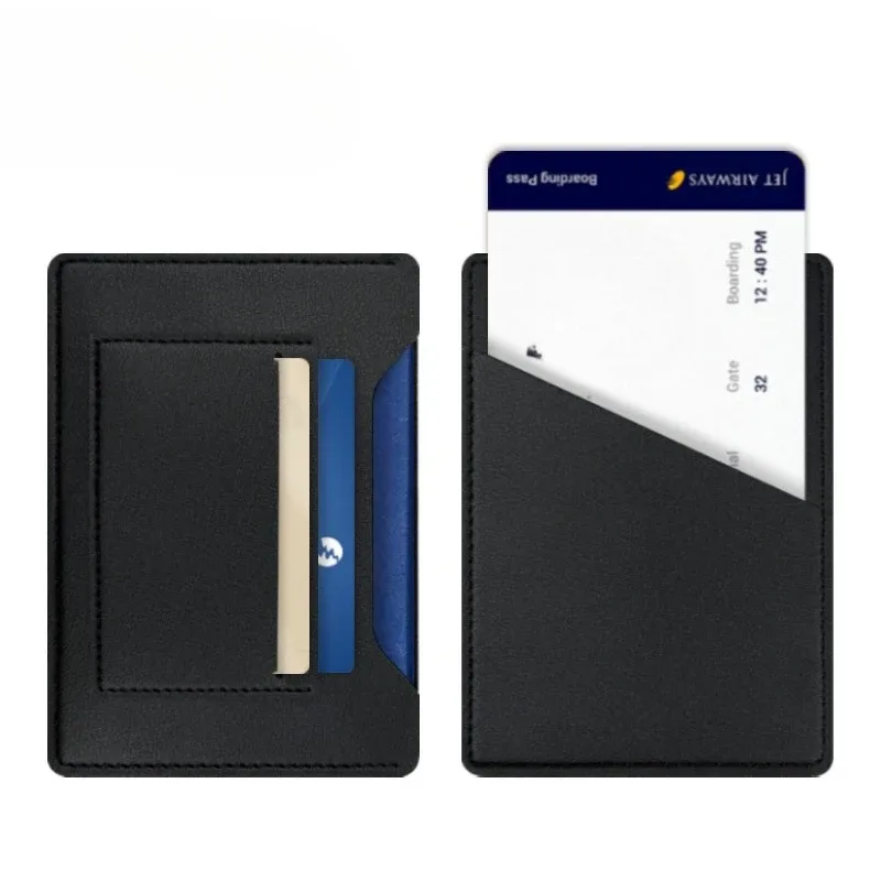 porte-passeport de voyage uni en cuir pu, étui à cartes, housse de protection unisexe, sac de rangement, cadeau