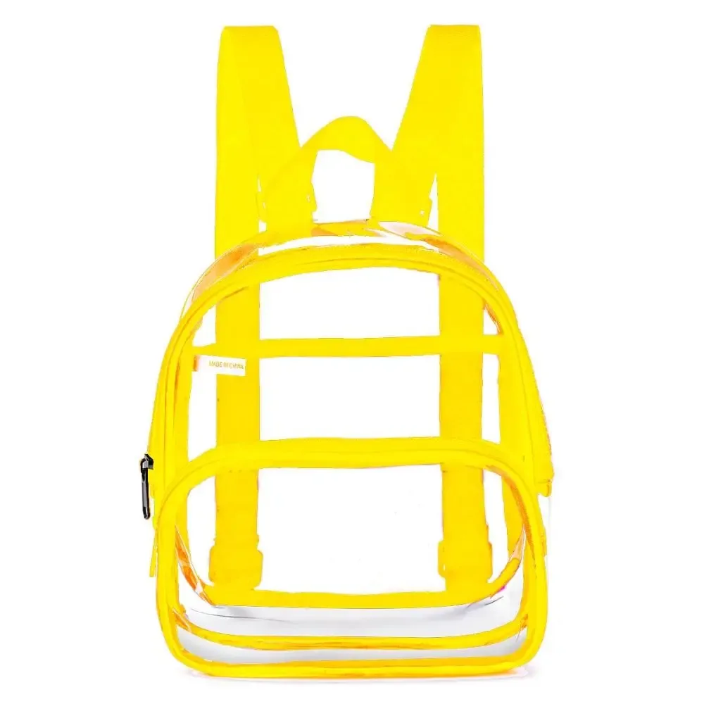 mini sac à dos transparent en pvc, sac de rangement étanche, pochette de toilette de voyage décontractée, organisateur de papeterie portable pour étudiants