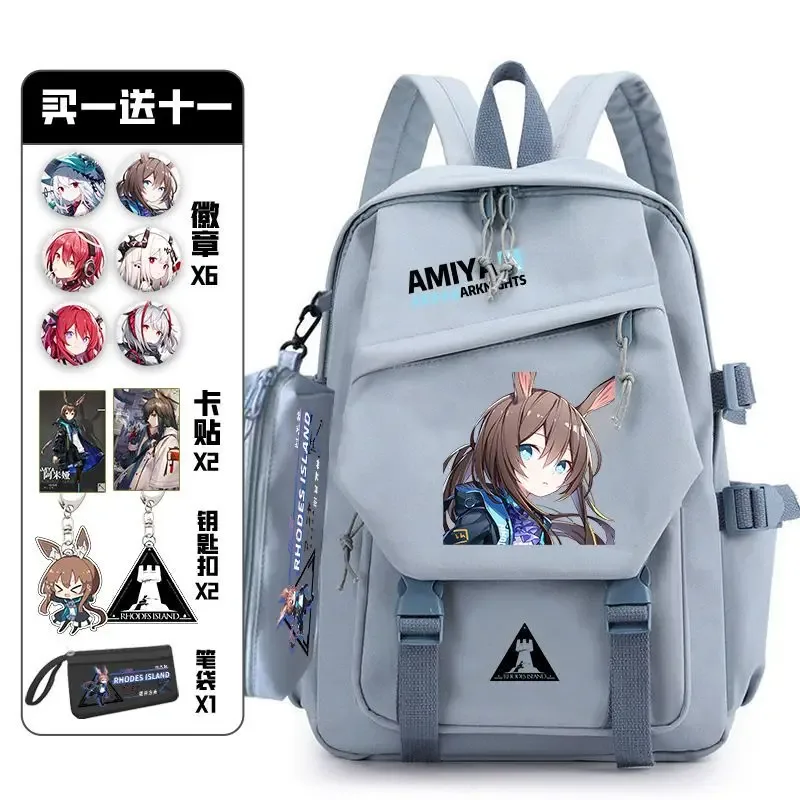 sac dos nylon animaux dessinés poche latérale imprimée fille ange unisexe voyage étudiant adolescents