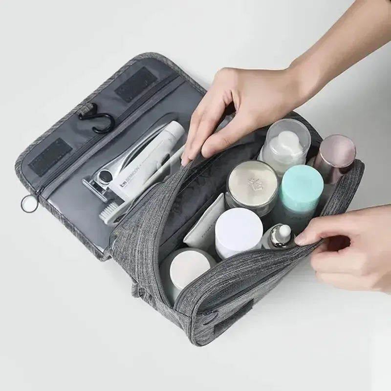 sac de rangement portable en tissu oxford pour hommes et femmes, sac à cosmétiques étanche, articles de toilette, poudres lavantes pour voyage, 1pc