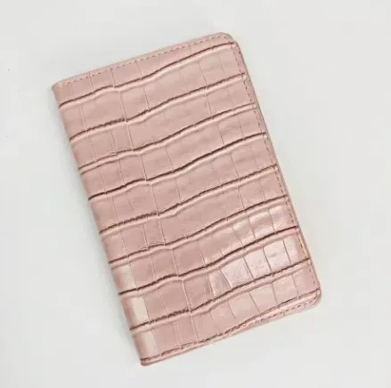 porte-passeport en cuir à motif crocodile, étiquette de bagage personnalisée avec gravure d'initiales, porte-cartes rétro de luxe, cadeau