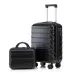 ensemble de valises de voyage en abs à roulettes avec serrure à combinaison, sac trolley tendance