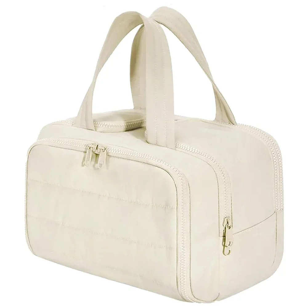 grande trousse de toilette de voyage pour femme, sac de rangement étanche pour maquillage et articles de toilette, avec compartiments pour salle de bain et douche