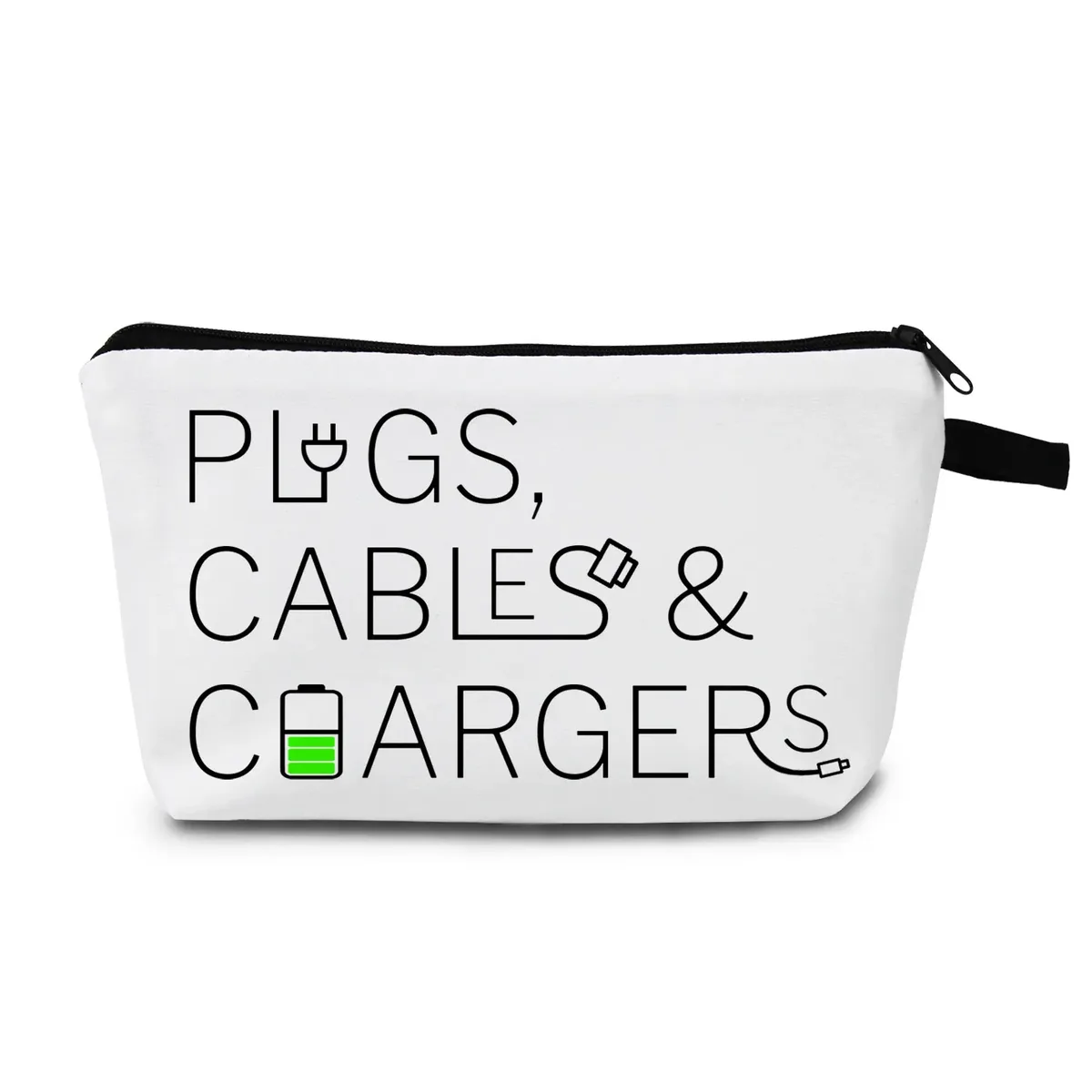 sac de rangement pour chargeur, sac de maquillage, bouchons de chargeur, cadeau pour femmes, sac à cosmétiques pour cordon de chargement, pochette à fermeture éclair, trousse de toilette de voyage
