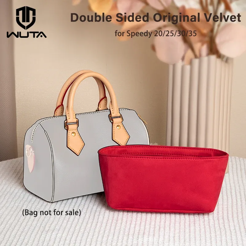 wuta original sac en velours organisateur pour lv speedy 20 25 30 35 sac à main insérer sac à main sac intérieur portable voyage stockage sacs de maquillage