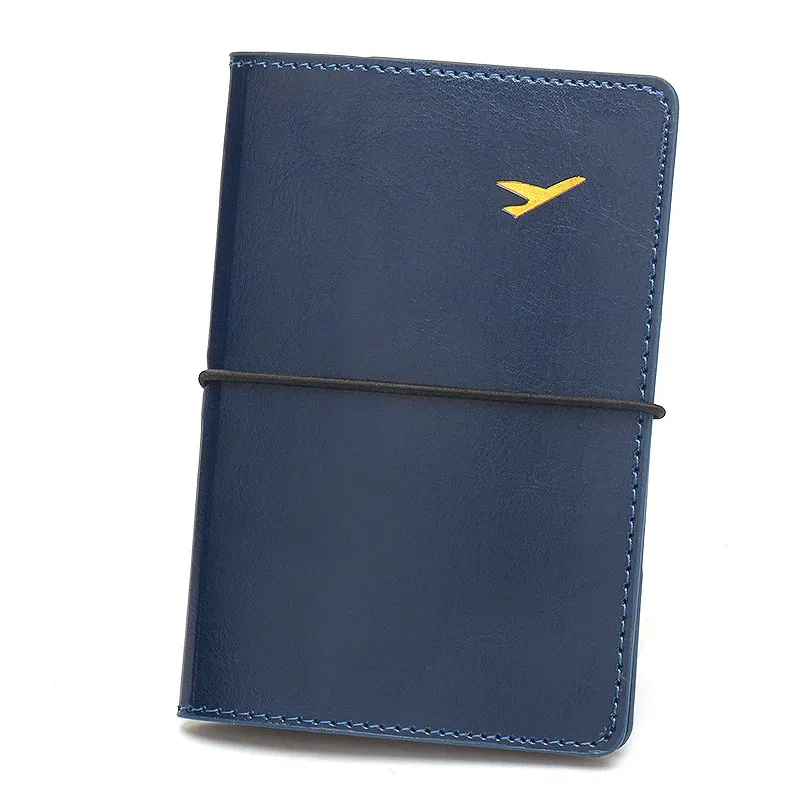 housse de passeport en cuir pu ultra fine avec bande élastique, étui de passeport pour femmes et hommes, porte-billets, porte-cartes d'identité, porte-passeport en cuir