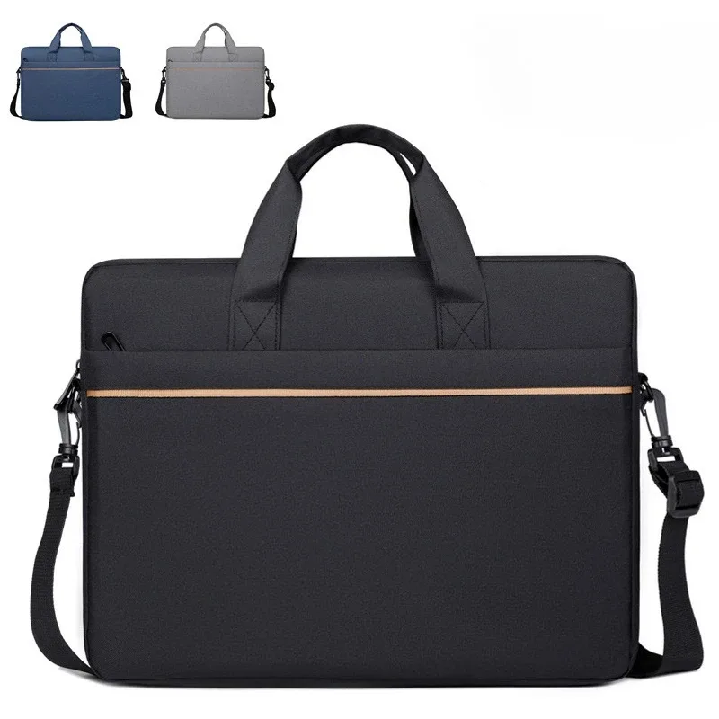 Sac pour ordinateur portable 15-16 pouces pour hommes, mallette d'affaires de grande capacité, sac intérieur de rangement, sac à bandoulière simple, tissu Oxford antichoc