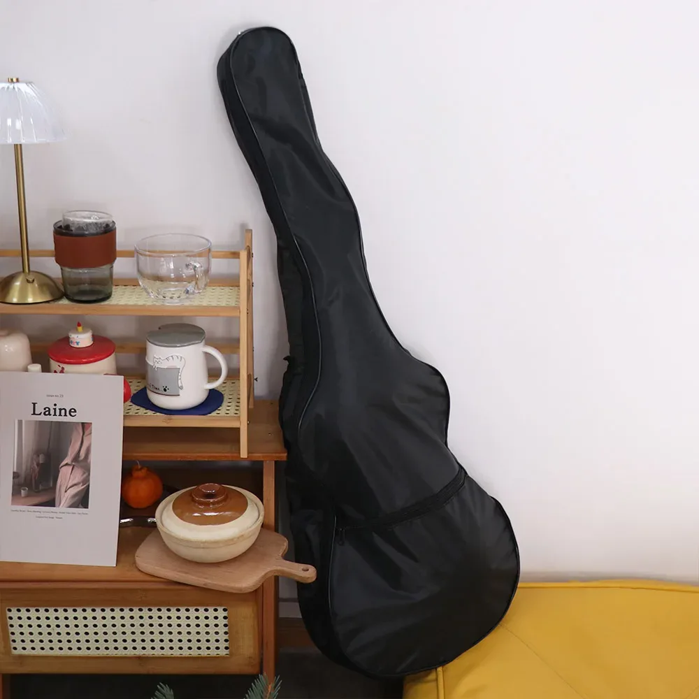 sac de guitare à bandoulière réglable épaisse, imperméable, en tissu oxford, sac à dos pour guitare, noir, avec fermeture éclair, sac à bandoulière unique, sacs pour instruments.