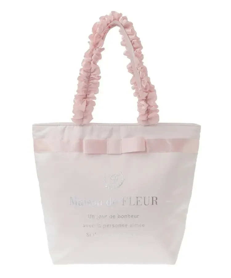 style japonais nouvelle lettre satin mignon nœud lolita portable sac fourre-tout femmes déplacements polyvalent plissé doux unique sac à bandoulière