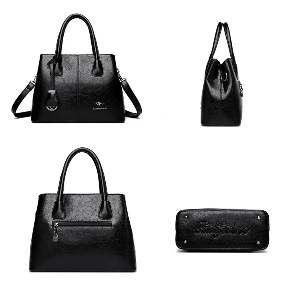 sacs à main en cuir souple de marque authentique pour femmes, grands sacs fourre-tout, sacs à bandoulière carrés, sacs à main tendance, sacs bandoulière