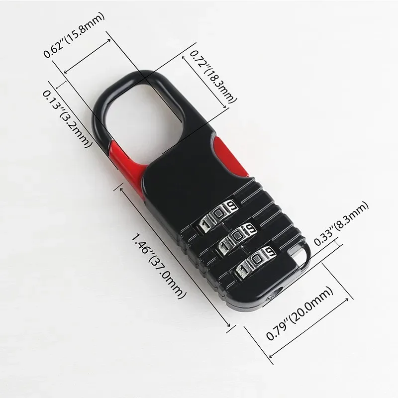 mini cadenas à combinaison à 3 chiffres en alliage de zinc, le petit cadenas à combinaison sécurisé pour valises, bagages, porte-documents, sacs d'ordinateur