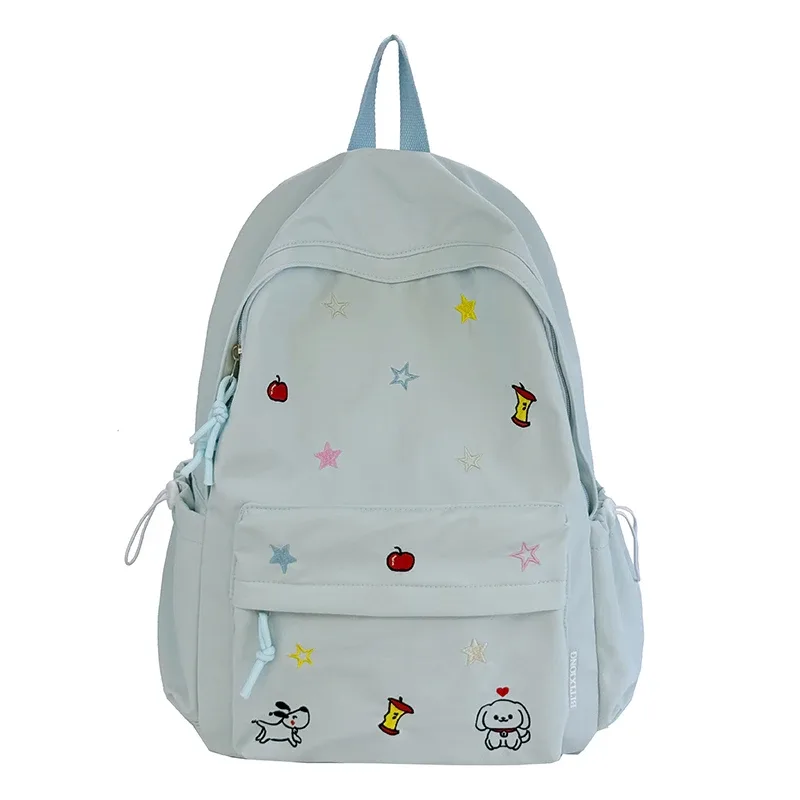 sacs à dos en nylon brodé grande capacité 2026 – sacs polyvalents et simples pour étudiants et trajets quotidiens – sacs à dos de mode polyvalents – mochila