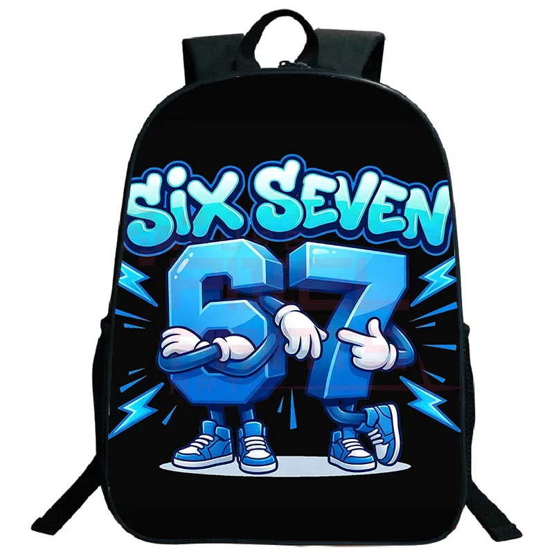 steal a brainrot 67 six seven sac à dos pour enfants, sac à dos de voyage pour étudiants, garçons et filles, sacs d'école au design amusant avec des chiffres, légers