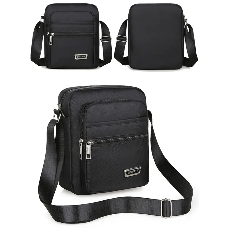1pc sac à bandoulière pour hommes affaires loisirs grande capacité sac à main portable multicouche étanche été hommes sacs à bandoulière