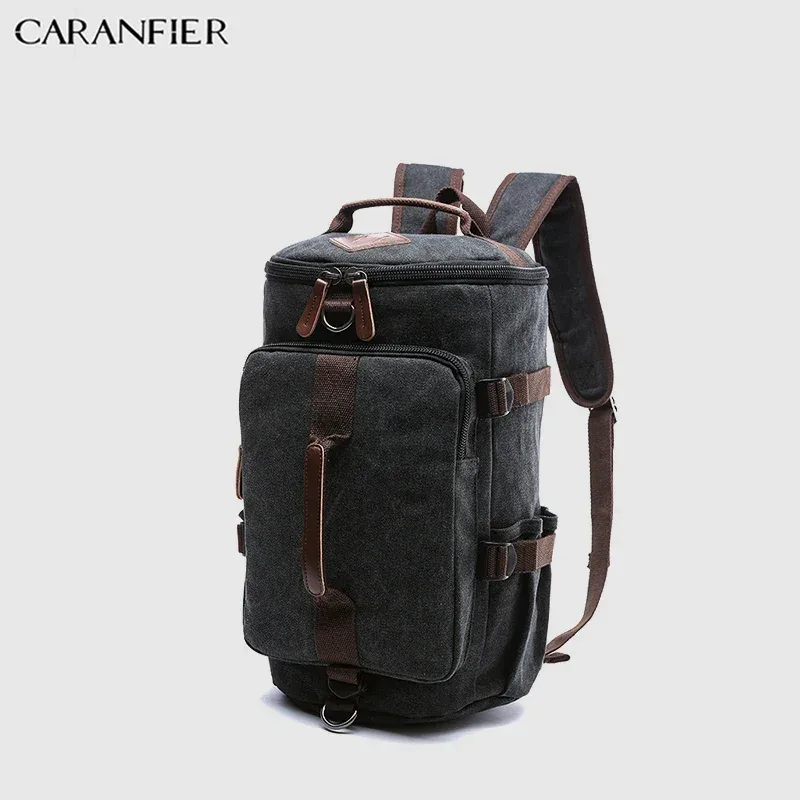 sac voyage toile multicouleurs poche latérale ouverture zip grande capacité décontracté polyvalent bandes cuir contraste vintage