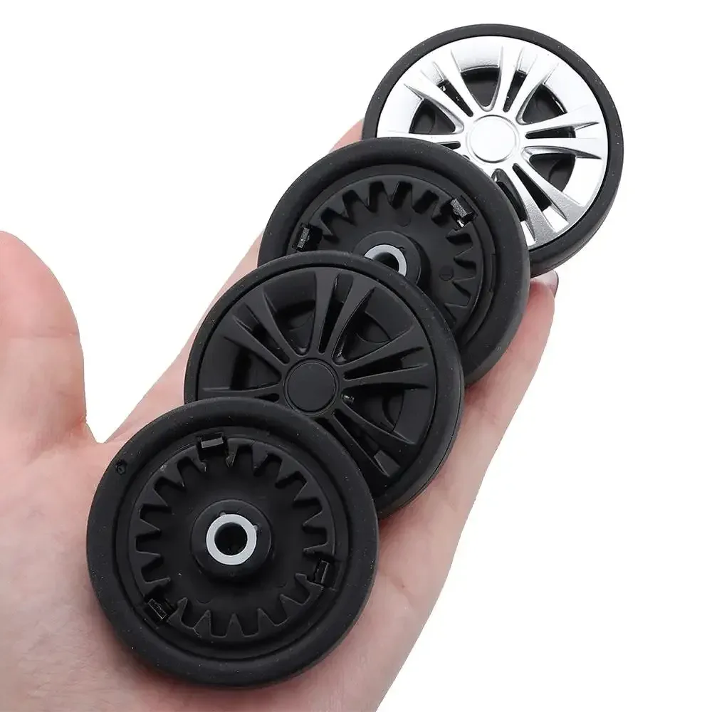 roues de valise de remplacement, 2 pièces, résistantes à l'usure avec vis, roues de bagages de voyage, roulettes silencieuses, kit de réparation d'essieux